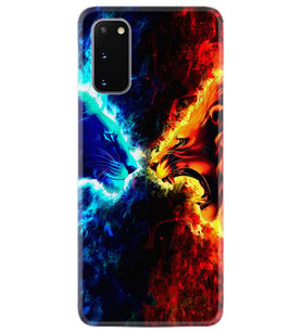 Samsung A02S A03S A10 A12 A13 A21S A22 Kılıf Desenli Silikon Red Blue Leon 1714