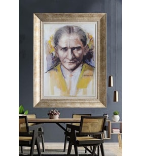 Gümüş Çerçeveli Atatürk Tablo ds215