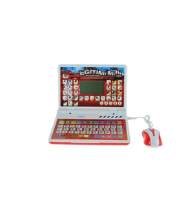 Oyuncak Laptop Eğitici Bilgisayarı Türkçe İngilizce Eğitici Red