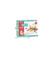 BIB6016-Piyanolu Bebek Yürüteci ve Tavşan Desenli Kırmızı Oyun Halısı  2 in 1