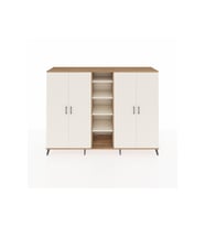 Hyperion Dolap 12 Raflı 4 Kapaklı 220x44x163 Çam-Aytaşı