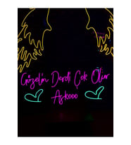 Güzelin Derdi Çok Olur Aşkooo Yazılı Neon Tabela