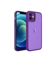 Apple iPhone 11 Uyumlu Kılıf Kamera Korumalı Transparan Zore Post Kapak (Koyu Mor)