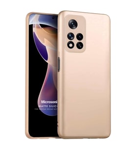 Microsonic Matte Silicone Xiaomi Redmi Note 11 Pro Plus Kılıf Gold