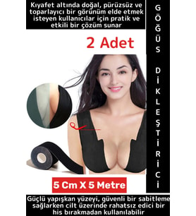 Göğüs Toparlayıcı Sabitleyici Dikleştirici Şekillendirici Esnek Yapışkan Bant 5 Cm X 5 Metre 2 Adet