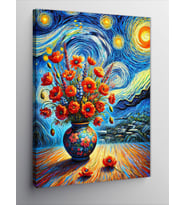 Kanvas Tablo Van Gogh Stili Çiçekler ve Doğa