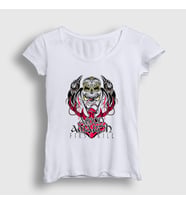 Presmono Kadın Beyaz Ravens Amon Amarth T-Shirt 9028tt