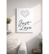 JUST LOVE YAZILI MDF TABLO (27X18)