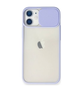 Apple İphone 11 Kılıf Palm Buzlu Kamera Sürgülü Silikon - Lila