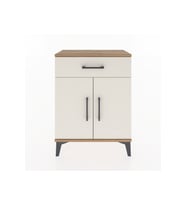 Arges Komodin Tek Raflı Tek Çekmeceli 2 Kapaklı 60x30x80 Çam-Aytaşı