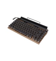ASHATA Kablosuz Retro Daktilo Klavyesi, Bluetooth Klasik Vintage 2000mA Pil - KL-208