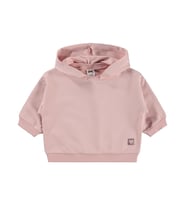 Civil Baby Civil Basic Kalp Etiketli Kapüşonlu 6-18 Ay Sweatshirt  - Lila 6-9 Ay (Pudra Pembe)