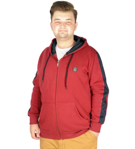 Mode XL Büyük Beden Erkek Sweatshirt Arm Strap 21503 Bordo
