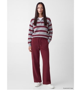 LCW EVERYDAY Bordo Geniş Paça Kadın Eşofman Altı