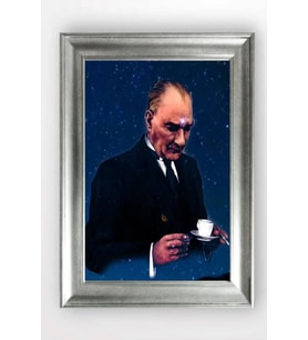 Gümüş Çerçeveli Atatürk Tablo a384