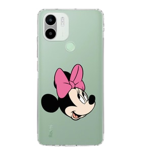 Redmi A1 Plus  Kamera korumalı Kapak Minnie Mouse Tasarımlı  Şeffaf Kılıf