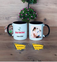 Diş Hekimi Kupa Bardak Siyah Fotoğraflı Diş Hekimleri Günü Hediyesi