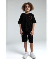 Rolypoly Erkek Çocuk %100 Pamuk Pijama Takımı RP3575-4 Siyah