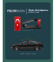 Araba Etiketleri, Tuning Kaplama, Direk Folyosu - Türk Bayrağı