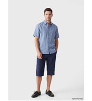 LCWAIKIKI Classic Lacivert Regular Fit Keten Karışımlı Erkek Şort
