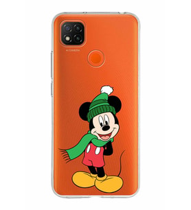 Xiaomi Redmi 9C Uyumlu Kapak Mickey Mouse Tasarımlı Şeffaf Silikon Kılıf