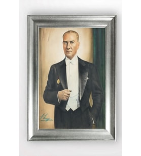 Gümüş Çerçeveli Atatürk Tablo cv1220