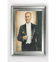 Gümüş Çerçeveli Atatürk Tablo cv1220