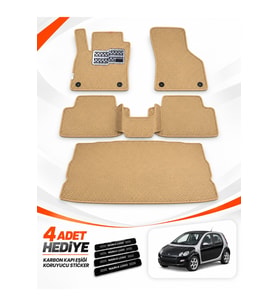 SMART FORFOUR (2004-2006) Uyumlu EVA Oto Paspas Bagaj Paspası Dahil Bej