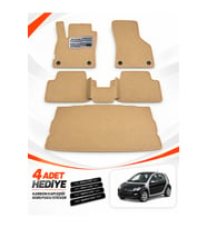 SMART FORFOUR (2004-2006) Uyumlu EVA Oto Paspas Bagaj Paspası Dahil Bej