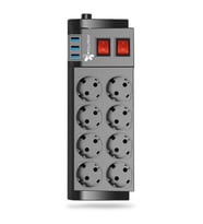 ENSHALL 2 Metre Uzatma Kablosu Çoklu Priz Termal Akım Korumalı 8'li Priz 3 Usb Li