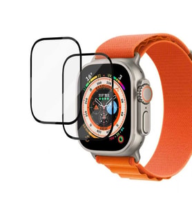 Apple Watch Ultra 49mm Uyumlu Zore PMMA - Cam Saat Ekran Koruyucu (Siyah)