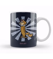 Hokey Wolf Retro Japanese Kupa Bardak Porselen