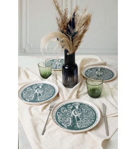 Lexroo Tavus Kuşu Nordıc Pasta Tabağı 22 Cm 4 Adet 23137