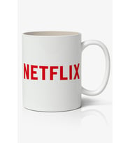 Netflix Logolu Beyaz Porselen Kupa Bardak