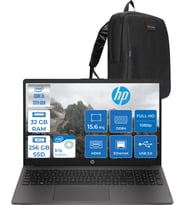 Hp 250 G10 Intel Core I5 1334U 32GB 256GB SSD Intel® Iris® Xᵉ Grafik Freedos 15.6" Taşınabilir Bilgisayar B2NC5ESF16 + Zetta Çanta