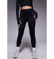 Nike Pro Sculpt Tigh Fit High-Waisted 7/8 Leggings Toparlayıcı Siyah Tayt
