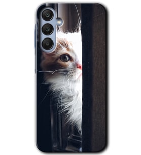Galaxy A35 Kılıf HD Desen Baskılı Kılıf - Kedi Bakışı