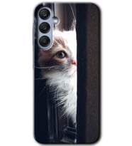 Galaxy A35 Kılıf HD Desen Baskılı Kılıf - Kedi Bakışı