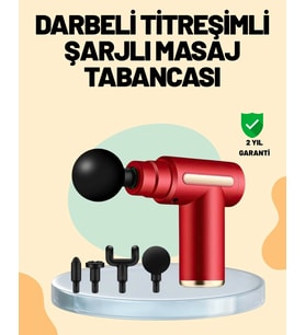 Kas Gevşetici Masaj Tabancası 4 Başlık ve Ayarlanabilir Hız