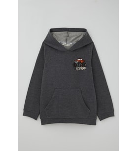 Breeze Erkek Çocuk Sweatshirt Macera Temalı Arazi Aracı Sırt Baskı Detaylı 4-8 Yaş , Koyu Gri Melanj