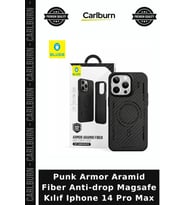 Punk Armor Aramid Fiber Anti-drop Magsafe Kılıf Iphone 14 Pro Max Koruyucu Cihaz Kapağı Kapak