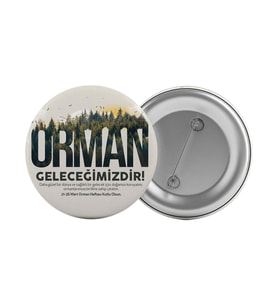 Orman Haftası Çanta Rozeti 20 Adet En Büyük Boy 5.8cm İğneli Broş