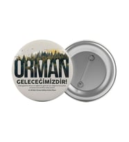 Orman Haftası Çanta Rozeti 20 Adet En Büyük Boy 5.8cm İğneli Broş
