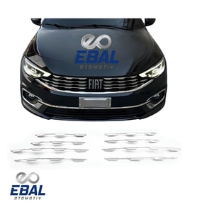 Fiat Egea Krom Ön Panjur 8 Parça 2020-2024 Model Arası Uyumlu P.Çelik