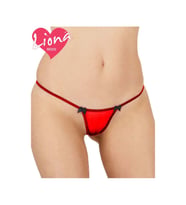 Tül Büyük Beden G-String (Kırmızı)