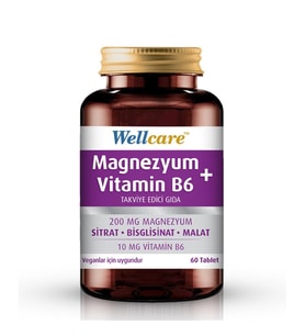 Wellcare Magnezyum + Vitamin B6 60 Tablet