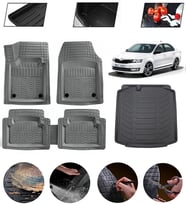Skoda Rapid Sedan 2012 Sonrası Uyumlu Paspas Araca Özel Bagaj Havuzu MBS Gri
