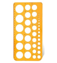 Daire Şablonu Büyük Cetvelli 1-36 Mm 1 Adet Arlantis  24 cm Cetvelli Teknik Çizim Daire Cetveli