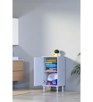 Eliusta Arden 35 cm Beyaz 2 Bölmeli Banyo Düzenleyici Dolap 1 Raflı Çok Amaçlı Mutfak Dolabı 35x75x32,5 cm
