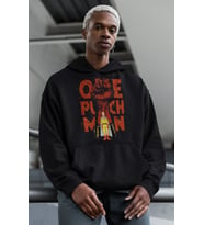 Tasarım One Punch Man Baskılı Unisex Oversize Anime Hoodie